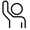 Raising hand icon